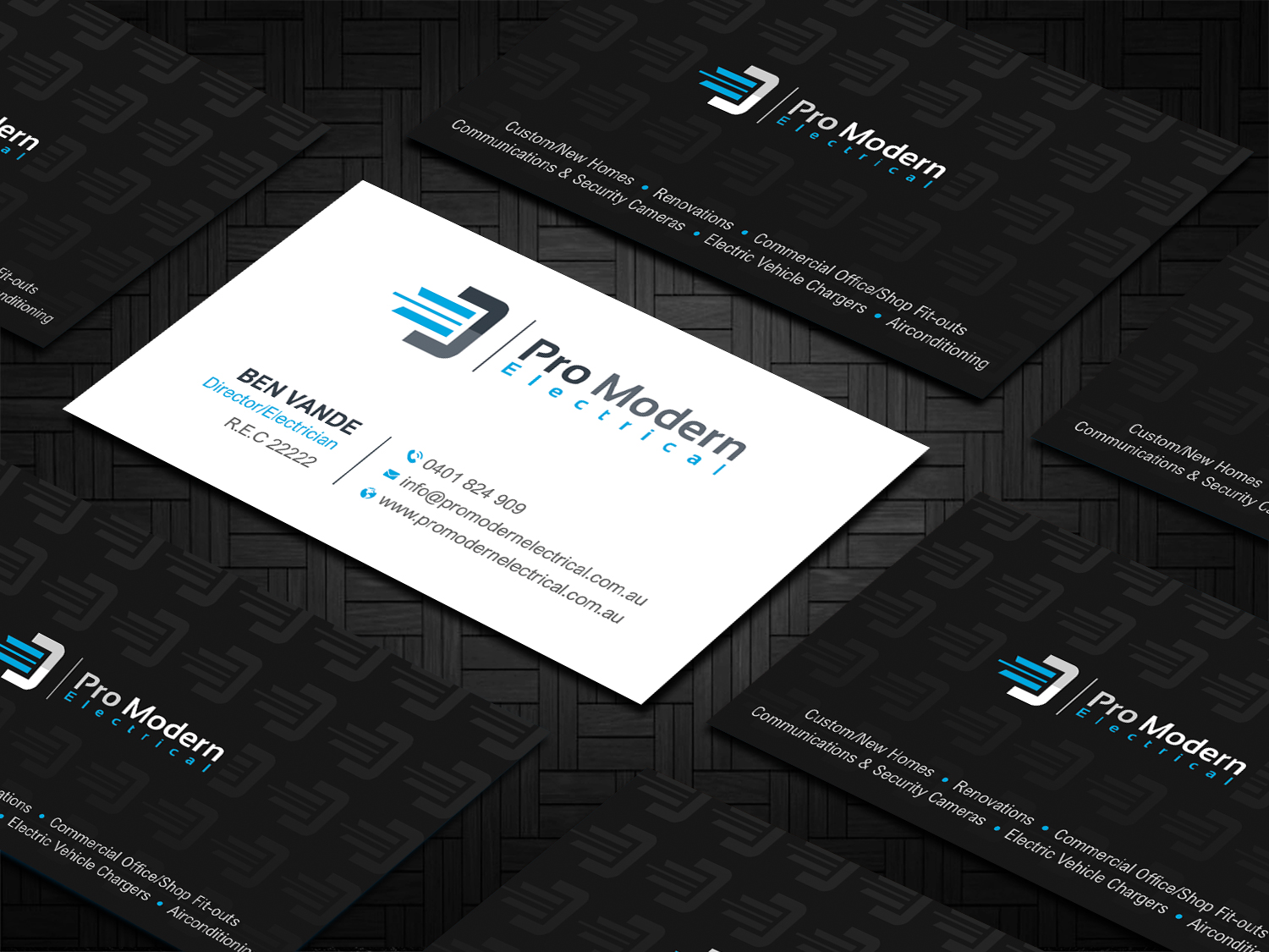 Business Card Design by DesignShout for Pro Modern Electrical  | Design #26757168