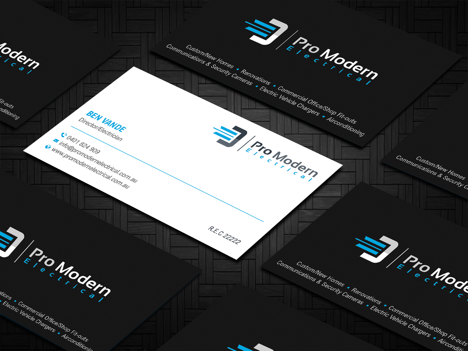 Business Card Design by DesignShout for Pro Modern Electrical  | Design #26757195
