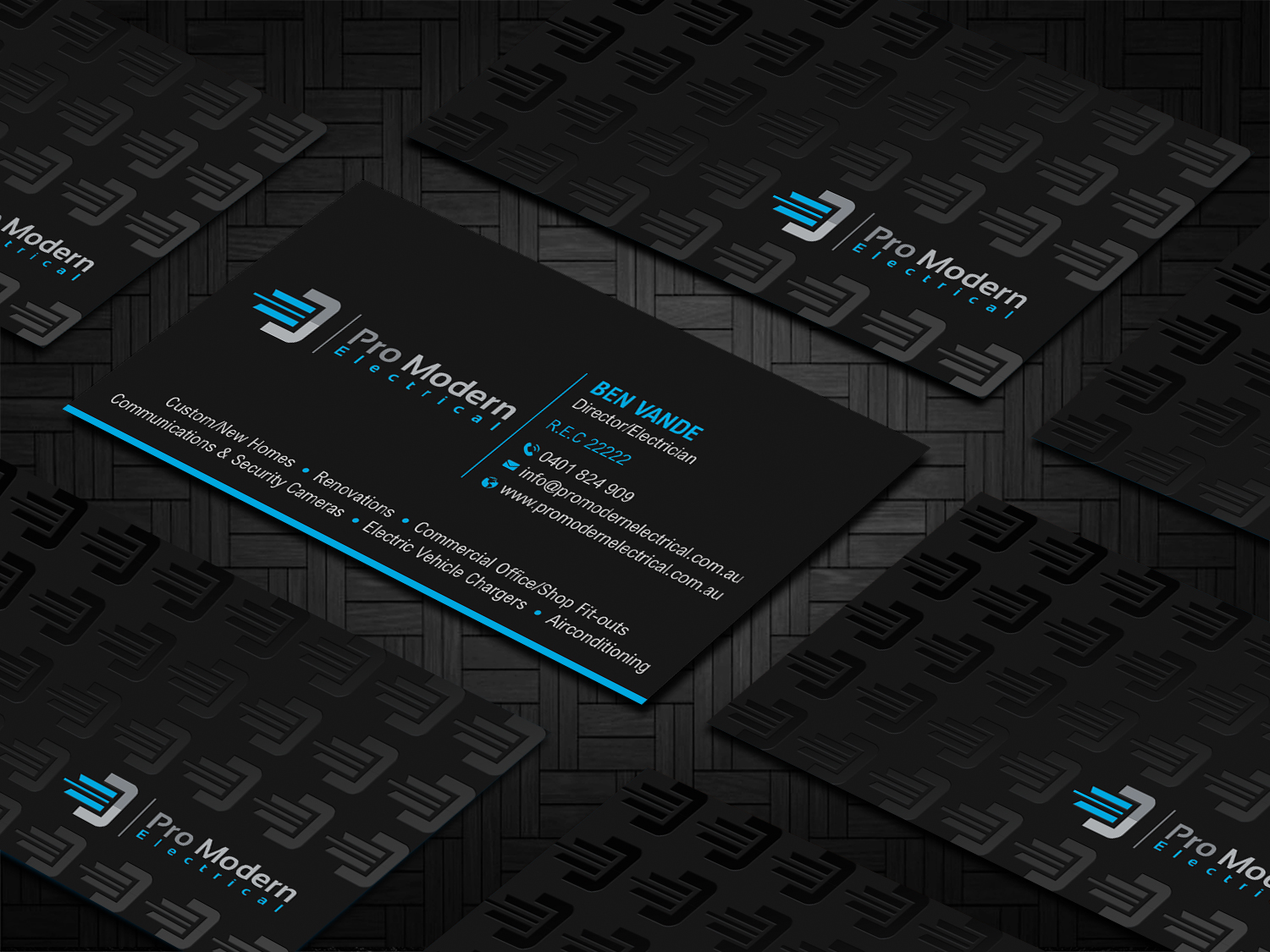 Business Card Design by DesignShout for Pro Modern Electrical  | Design #26769243