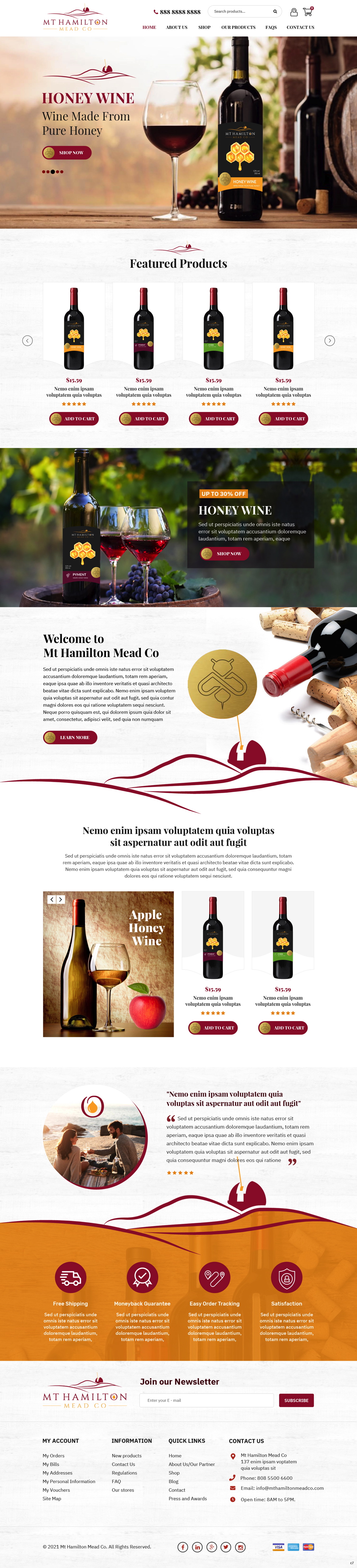 Wix Design by pb for My Hamilton Mead Co | Design #26727044