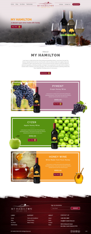 Wix Design by pb for My Hamilton Mead Co | Design: #26727050