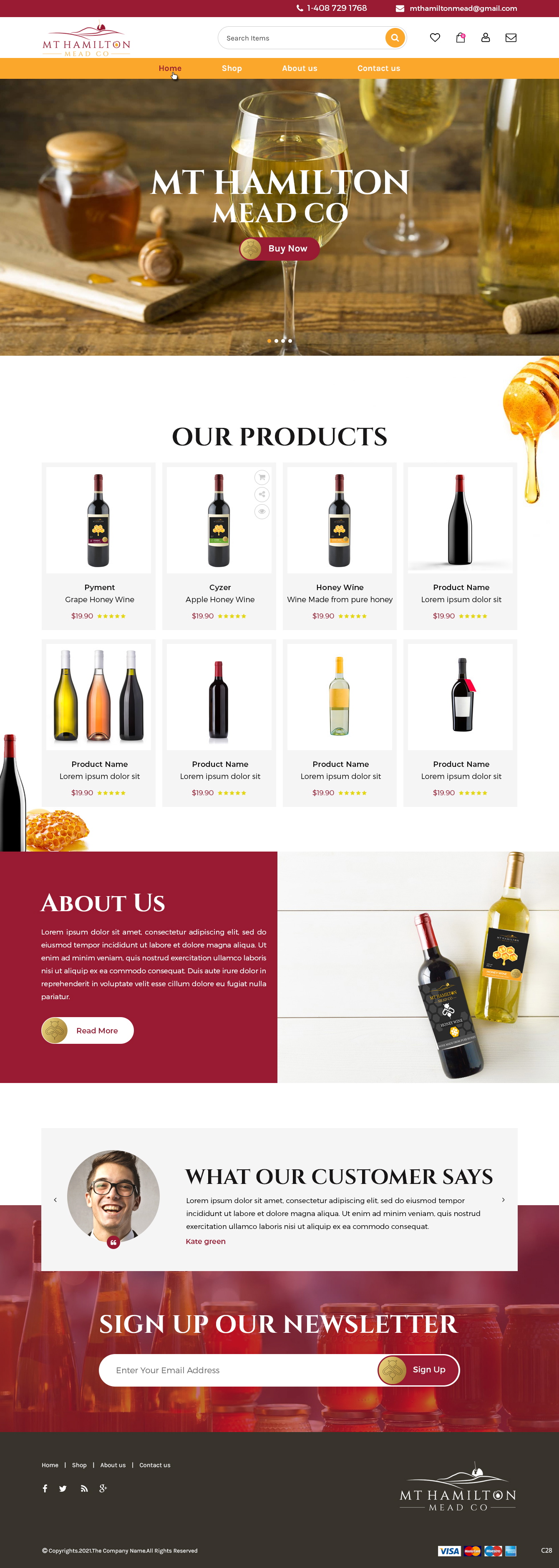 Wix Design by pb for My Hamilton Mead Co | Design #26727054