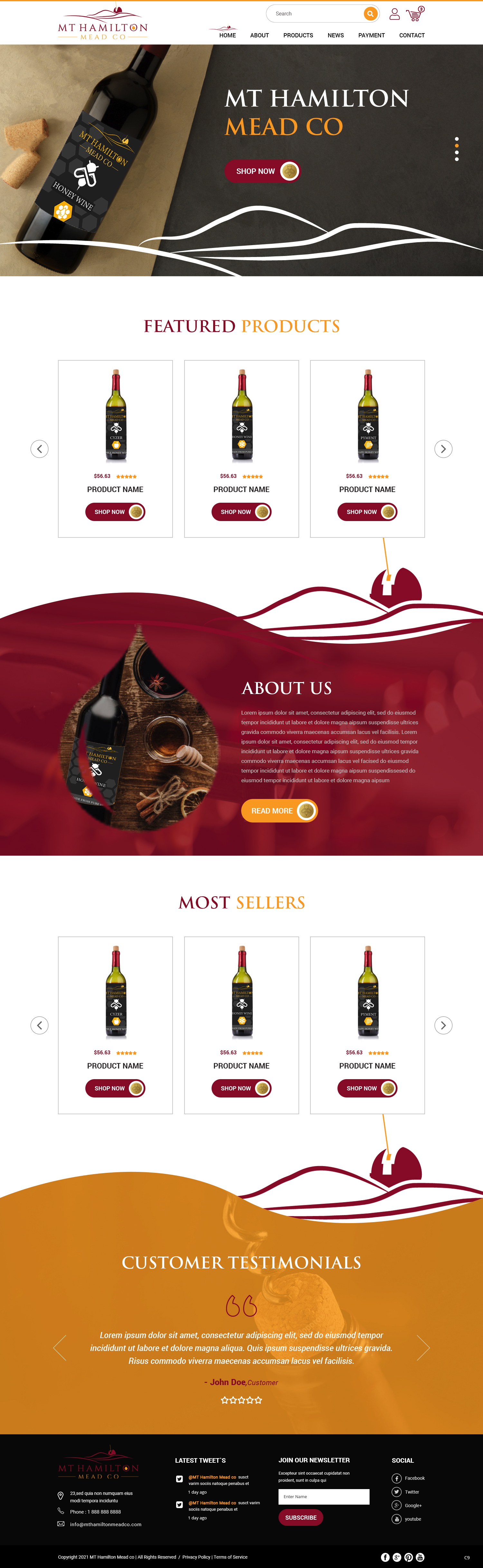Wix Design by pb for My Hamilton Mead Co | Design #26732869