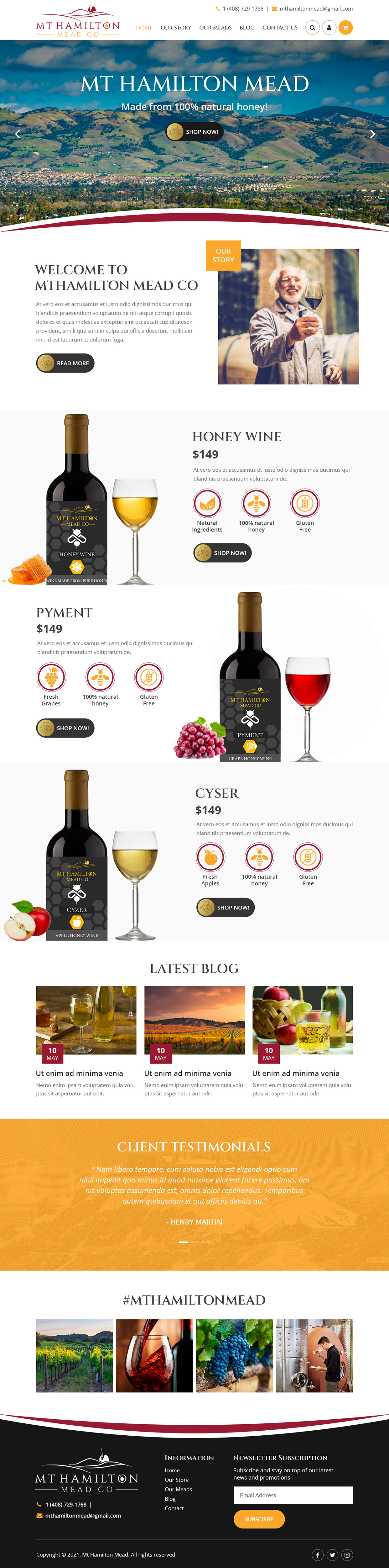 Wix Design by Starlyn DS for My Hamilton Mead Co | Design #26728348