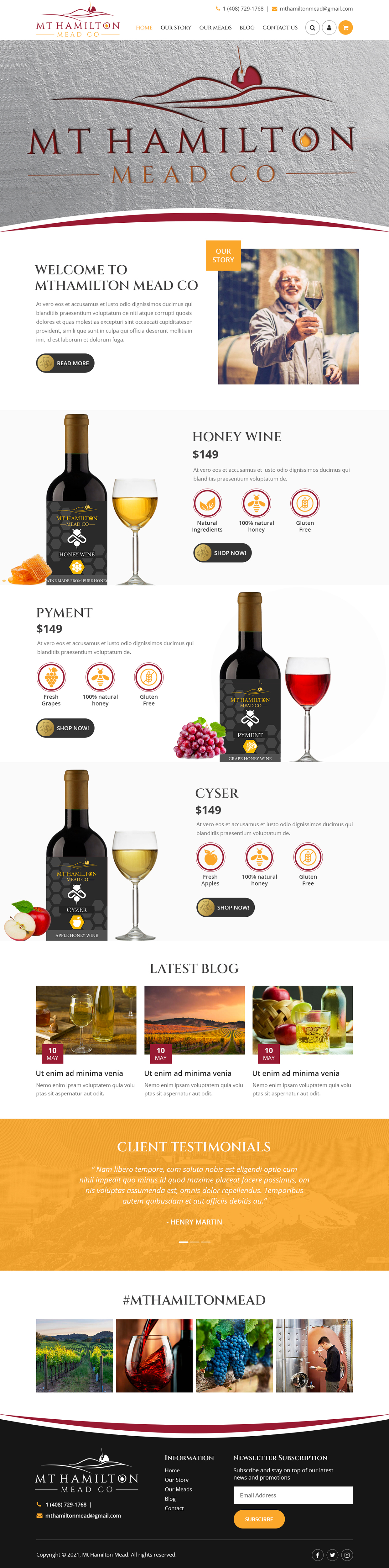 Wix Design by Starlyn DS for My Hamilton Mead Co | Design #26736317
