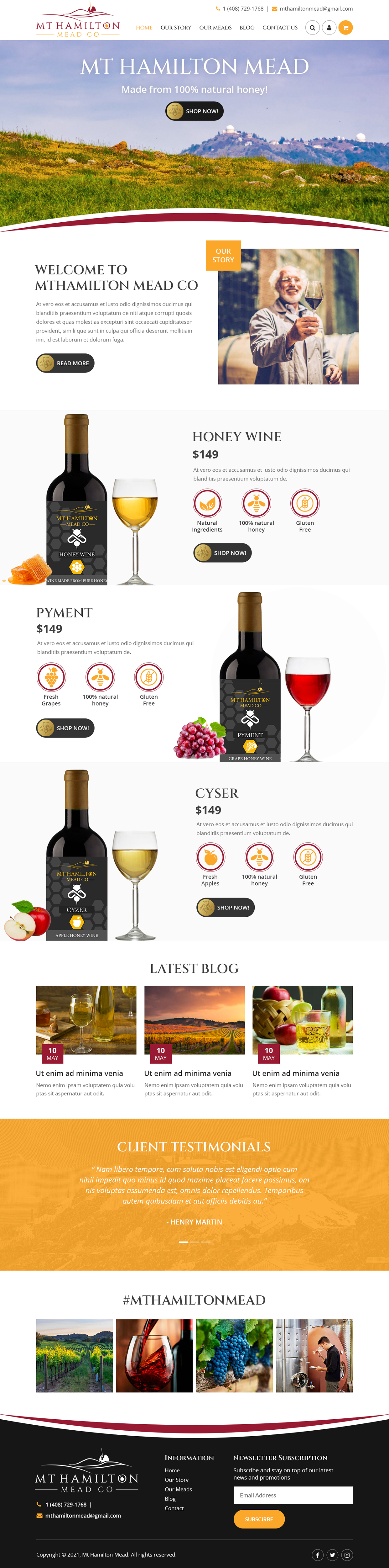 Wix Design by Starlyn DS for My Hamilton Mead Co | Design #26761249