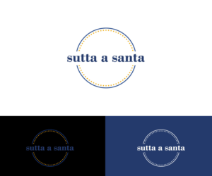 “sutta a santa” - is sicilian and mean below the holy … is the name also of a neighbourhood in our small city in sicily where the future distillery will be | Logo Design by makerlogoz