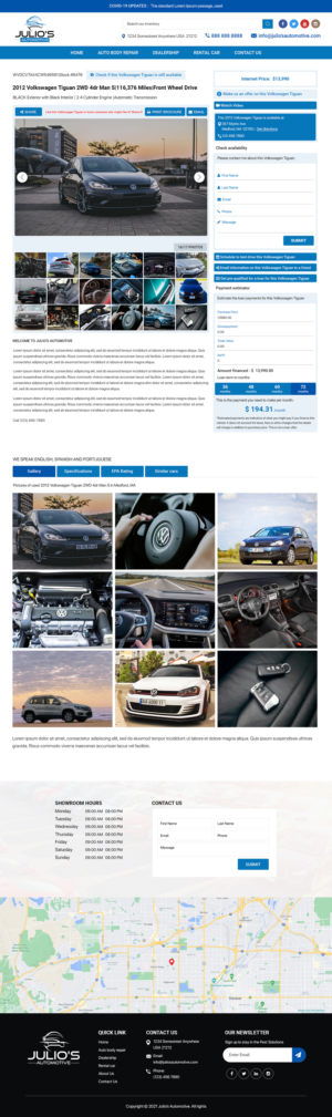 Web Design by Titan Eagle for this project | Design: #27152621