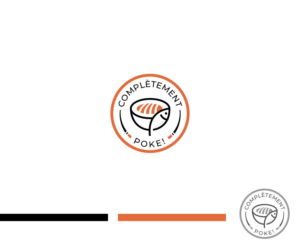 Complètement poke! | Logo Design by Fat Bat Man