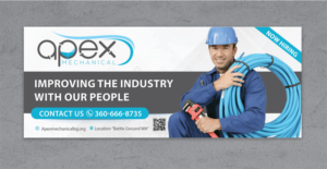Plumbing & Mechanical New Construction Jobsite Posting Banner | Flyer Design by alex989