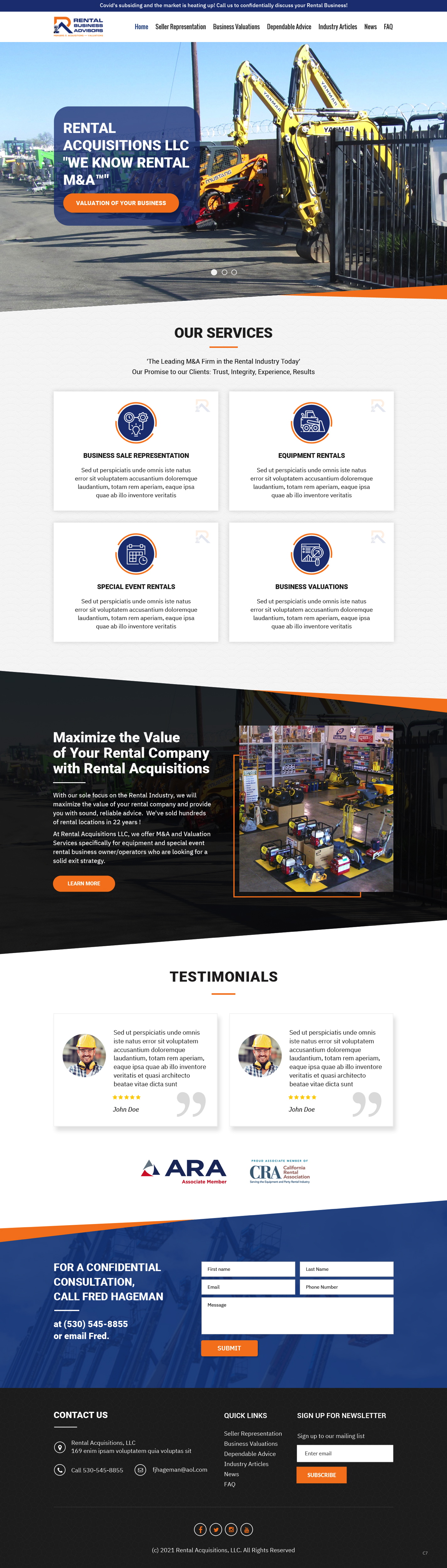 Diseño Web por pb para Rental Business Advisors | Diseño #26732817