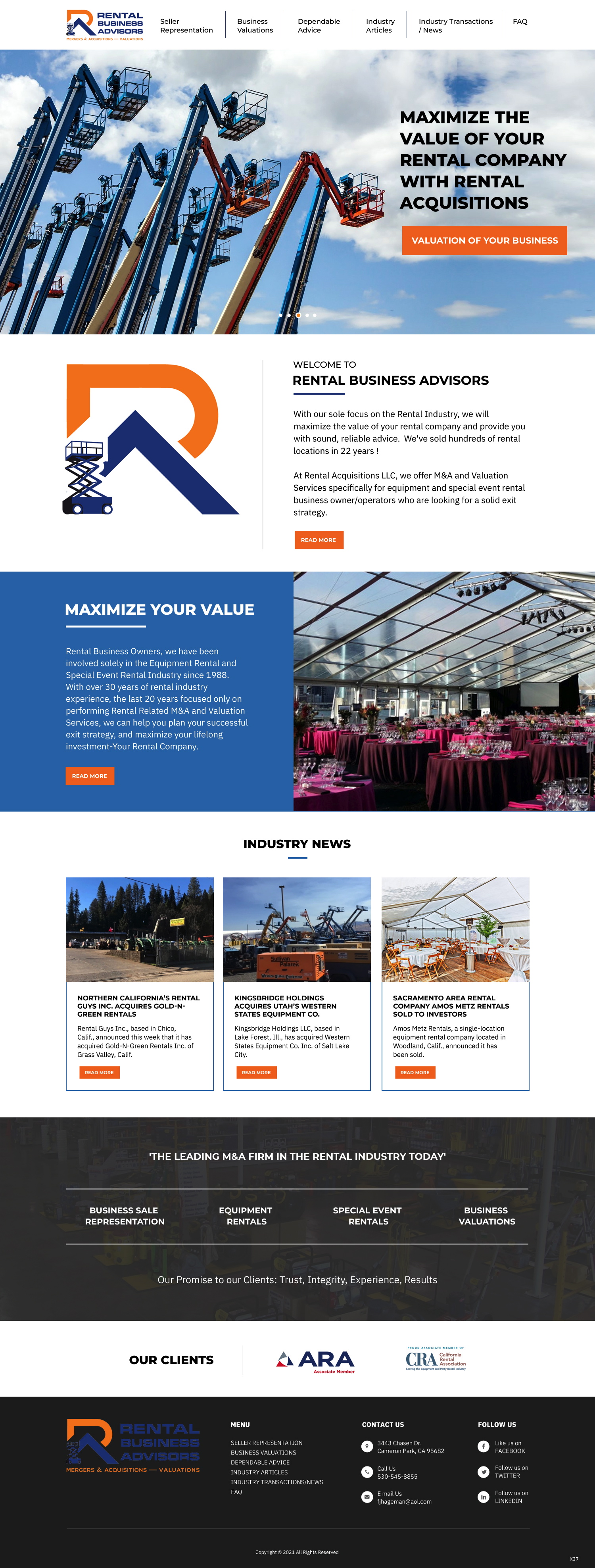 Web Design by pb for Rental Business Advisors | Design #26732819
