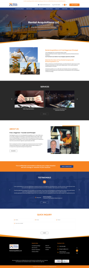 Rental Business Advisors Web Page | Web Design by Ved Web Services
