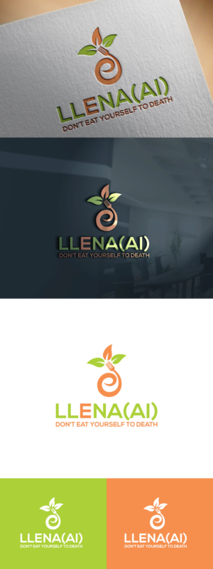 LLENA(AI)  Says "Don't Eat Yourself To Death" | Diseño de Logo por JUEL RANA 525340