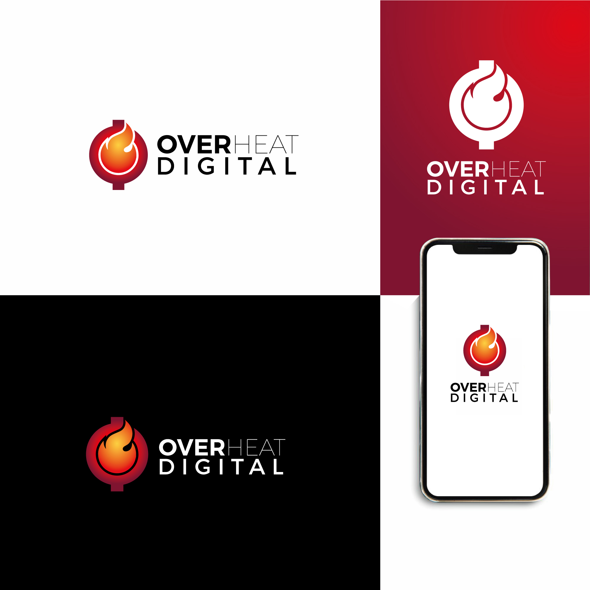 Logo Design by Limitless¤ for OVERHEAT DIGITAL LTD | Design #26737081