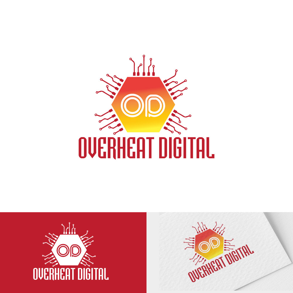 Logo Design by webeezine for OVERHEAT DIGITAL LTD | Design #26737606