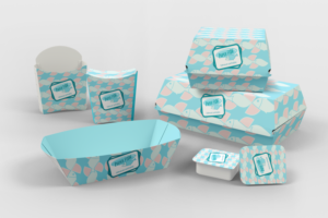 High end Seafood Deli offering takeaway products in various packaging formats | Verpackungs-Design von elveneclipse