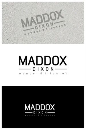 Maddox Dixon (with a subtitle underneath reading: Wonder & Illusion | Logo Design by yuki ( yaoki_yukiro )