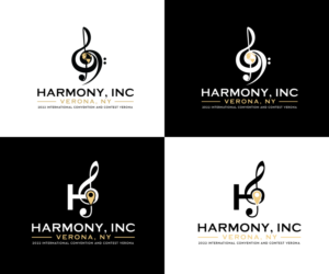include the text Harmony, Inc. , 2022,  International Convention and Contests, Verona, NY. Together Again | Logo-Design von step forward 2