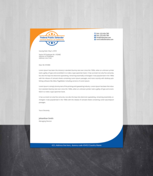 Letterhead Design by Creations Box 2015 for Federal Public Defender CDCA | Design: #26755509