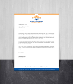 Letterhead Design by Creations Box 2015 for Federal Public Defender CDCA | Design: #26755510