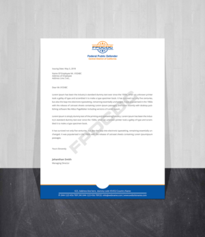 Letterhead Design by Creations Box 2015 for Federal Public Defender CDCA | Design: #26759362