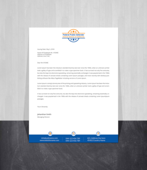 Letterhead Design by Creations Box 2015 for Federal Public Defender CDCA | Design: #26759365