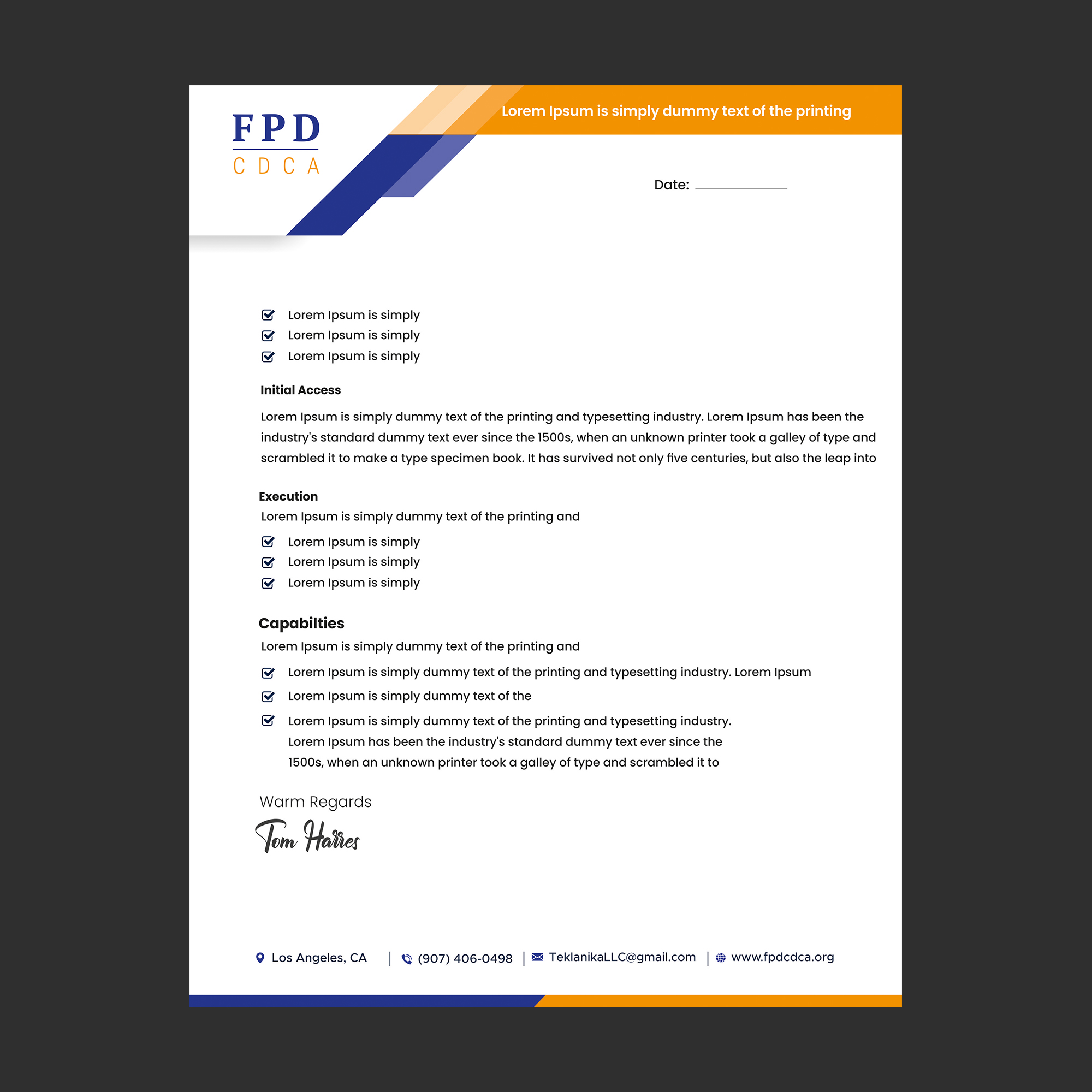 Letterhead Design by ecorokerz for Federal Public Defender CDCA | Design #26737430