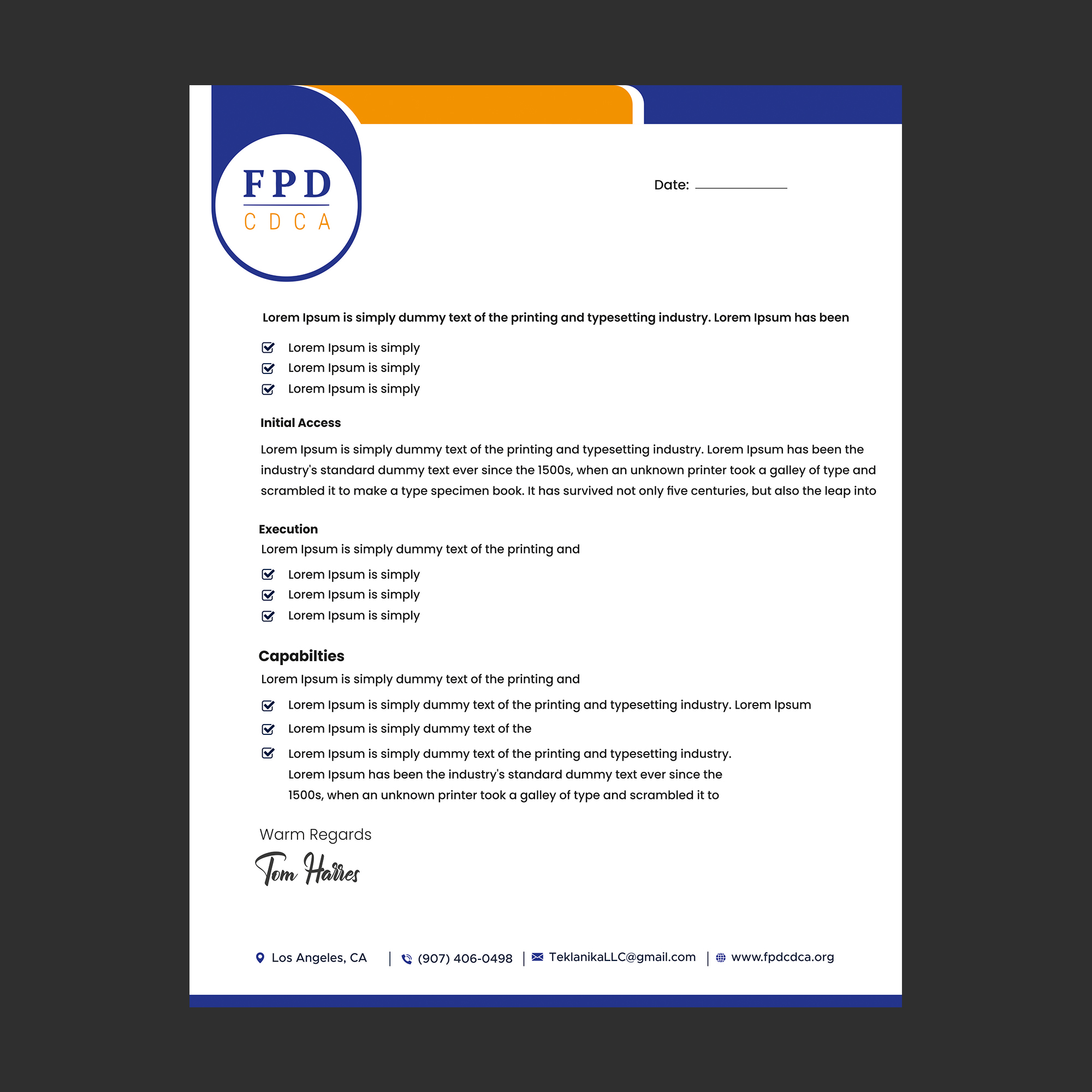 Letterhead Design by ecorokerz for Federal Public Defender CDCA | Design #26737431