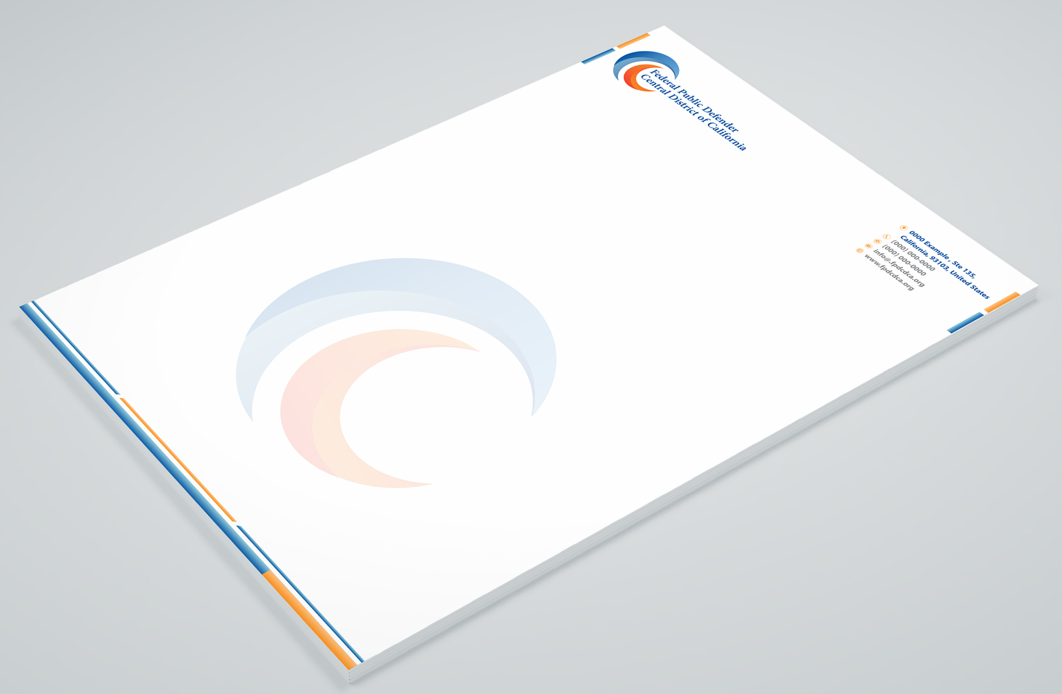 Letterhead Design by Petter Goms for Federal Public Defender CDCA | Design #26783769