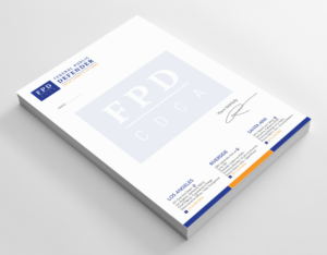 New letterhead design for legal, public interest law firm