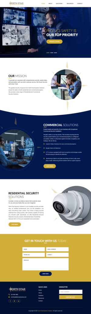 Website design for commercial and residential security company | Web-Design von sai.designer87
