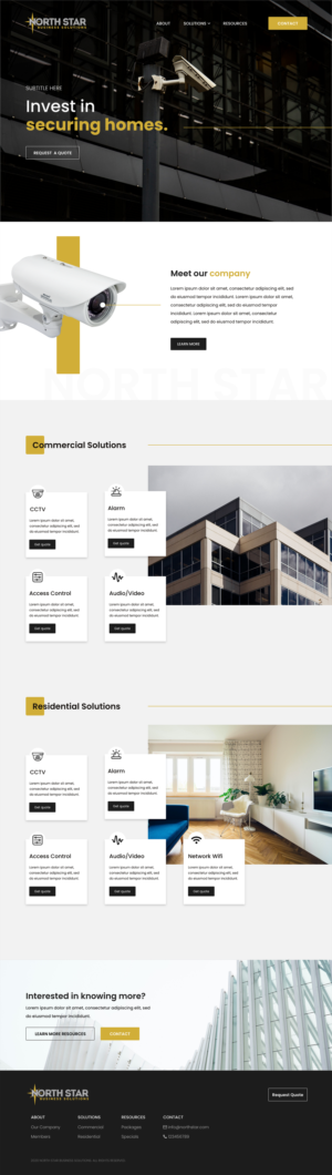 Website design for commercial and residential security company | Web-Design von BMSA