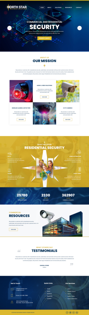 Website design for commercial and residential security company | Web-Design von ag622988