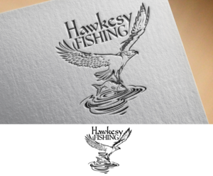 Hawkesy Fishing | Logo Design by blue eye