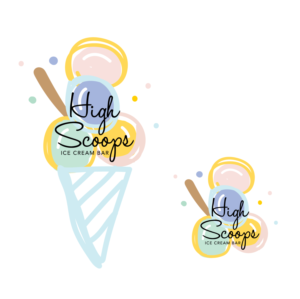 HIGH SCOOPS ICE CREAM BAR | Diseño de Logo por Kimh