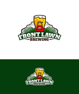 Front Lawn Brewing | Logo Design by PsyPen