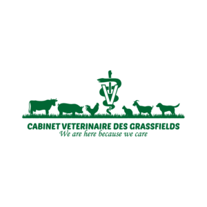 CABINET VETERINAIRE DES GRASSFIELDS / We are here because we care | Logo Design by Asmaulhusna