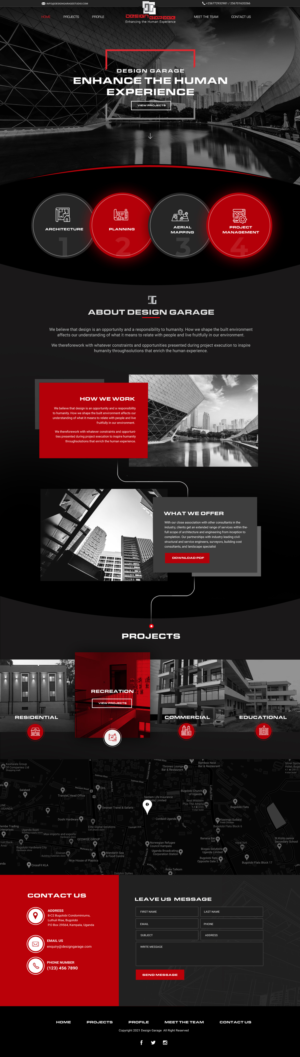 Simple Modern website for an architectural design and management firm | Web Design by Blue Sparrow