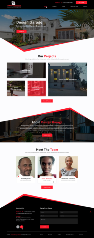 Simple Modern website for an architectural design and management firm | Web Design by Ved Web Services
