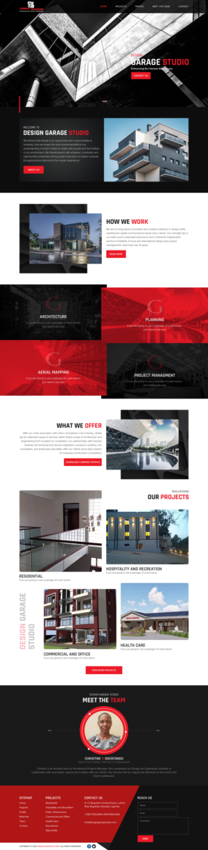 Simple Modern website for an architectural design and management firm | Web Design by sai.designer87