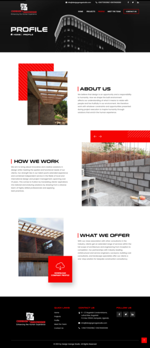 Simple Modern website for an architectural design and management firm | Web Design by nzdesigners