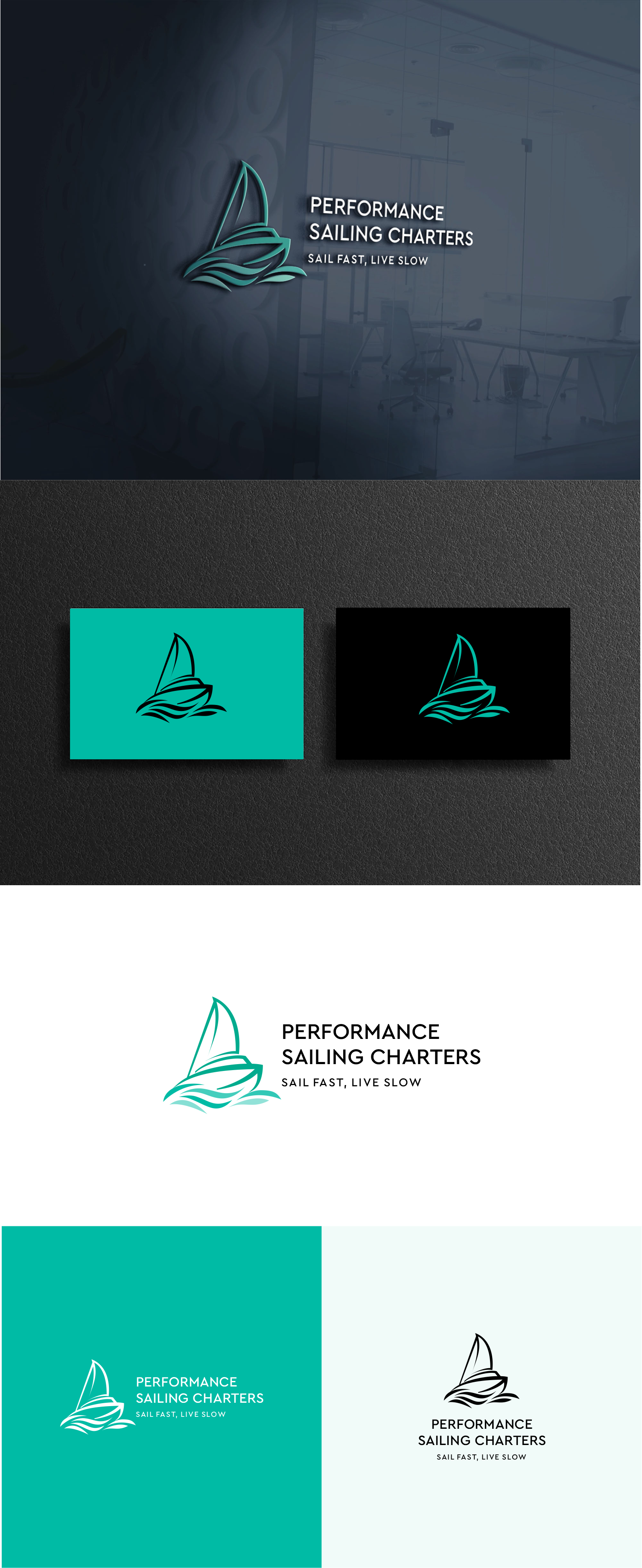 Logo Design by Omee for Performance Sailing Charters | Design #27370943