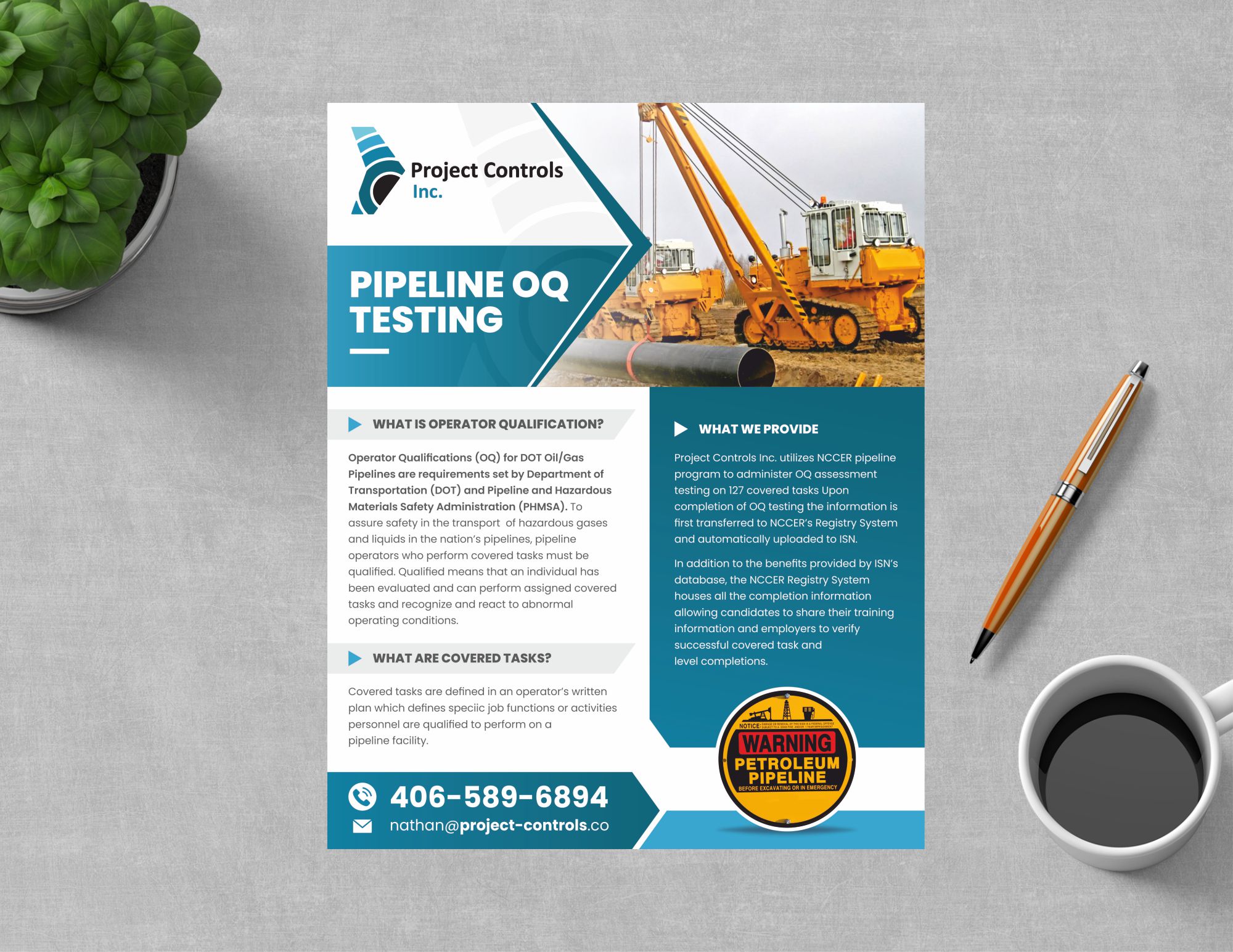 Flyer-Design von Fat Bat Man für Project Controls Inc. | Design #26741750