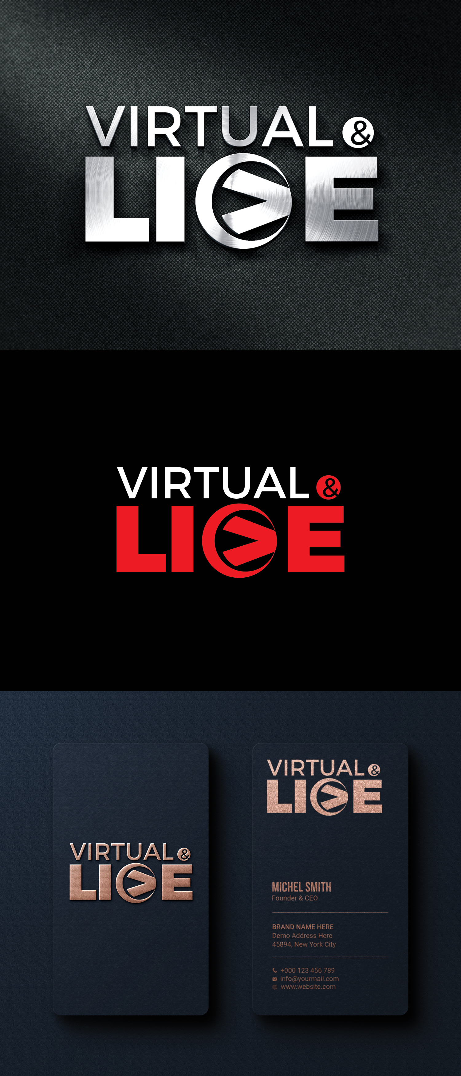 Logo Design by uk for virtual & LIVE Show GmbH | Design #26754431