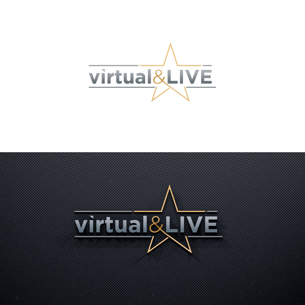 Logo Design by Trident for virtual & LIVE Show GmbH | Design #26751211