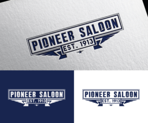 Just "Pioneer Saloon" or "Pioneer Saloon Est. 1913" or "Pioneer Saloon, Goodsprings, NV" or "Pioneer Saloon Est. 1913 Goodsprings, NV" | Diseño de Logo por Dot Design 3