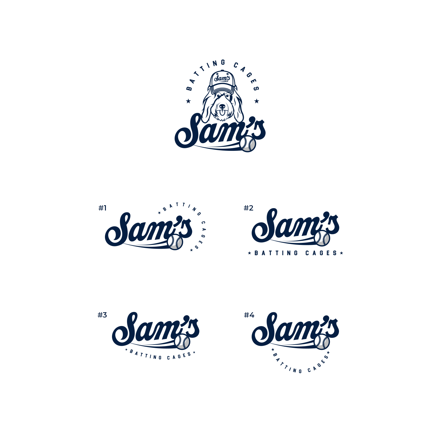 Logo Design by Felipe Moura for Sam's Batting Cages | Design #26794696