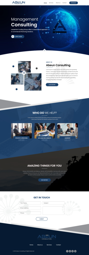New management consulting website | Web Design by Shijo John