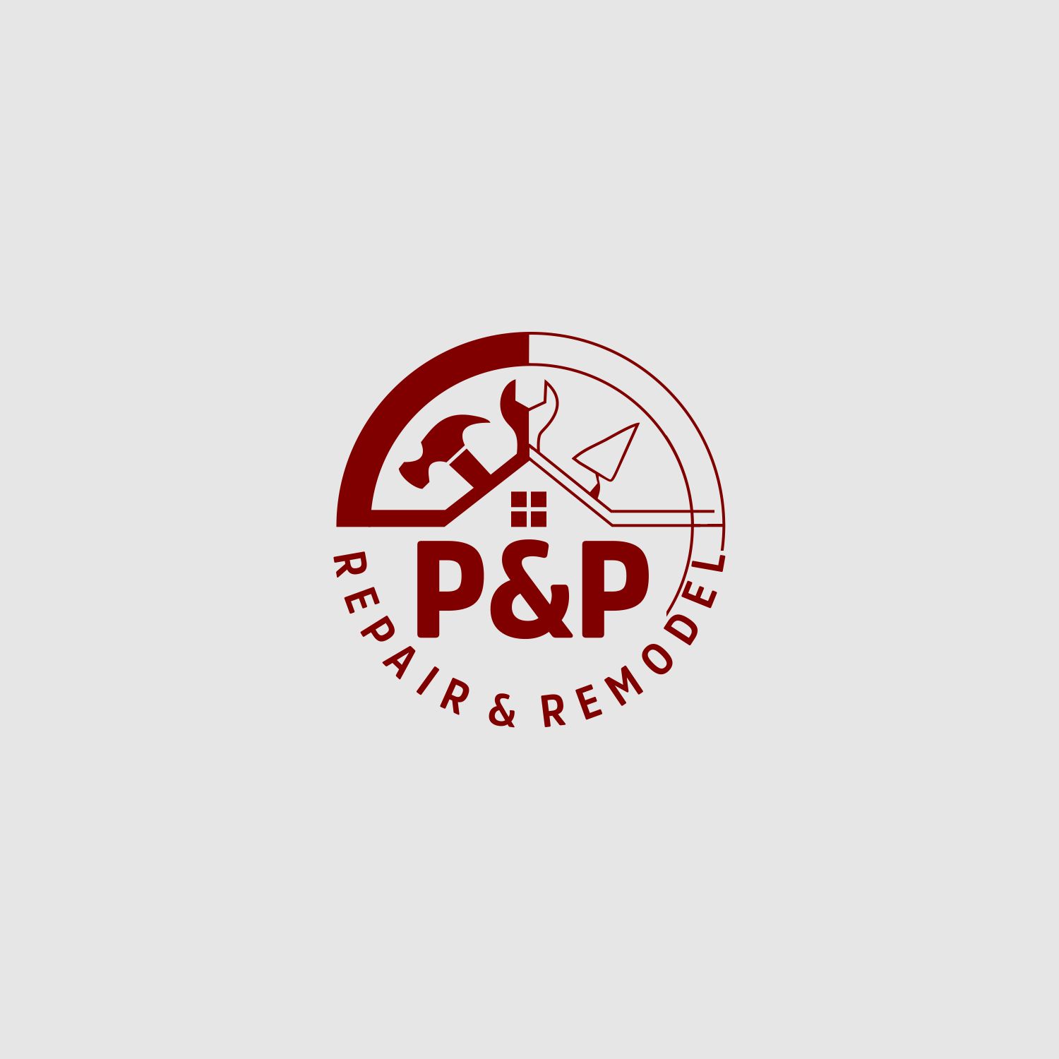 Logo Design by Kayla. for P and P Repair and Remodel | Design #26778226